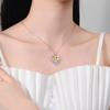 Double Layer Sunflower Pendant Necklace - Love Heart Trendy Collarbone Chain