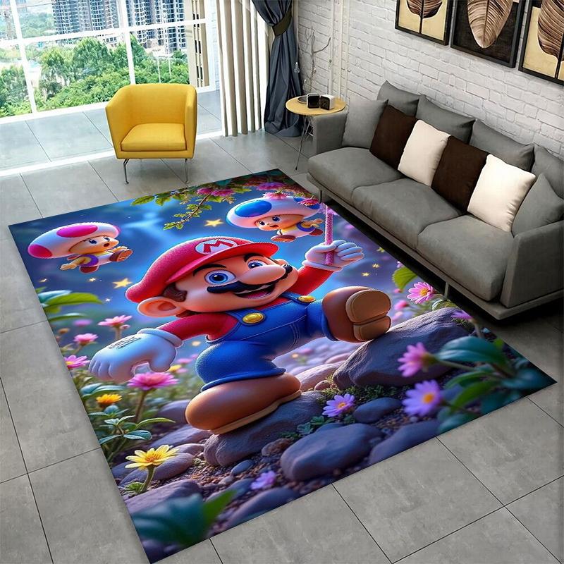 

Cartoon M-Mario Bros Game Carpet Rug for Playroom Bedroom Living Room Sofa Home Decor,kids Area Rug Non-slip Floor Mat Gift 40x60cm