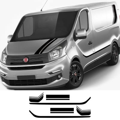 6 sztuk/partia naklejki samochodowe dla Fiat Talento akcesoria tuningowe Camper Van Bonnet boczne niestandardowe dekoracje paski grafika etykiety winylowe