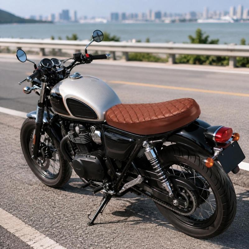 Quilted Motorcycle Seat Cushion, Complete Replacement with Stitched Edge for X160 X260 Daily Commuting, Recreation, and Custom Bike Builds
