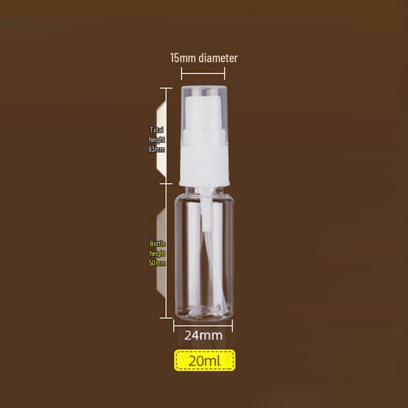 Aishangla 20ml Transparent Plastic Spray Bottle
