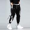 Man's Casual Pants Hip Hop Joggers Harem Pants Multi-pocket Ribbons Sweatpants