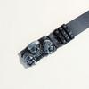 Trendy Belt Men's Skull Belt Punk Snap Pants Belt Women