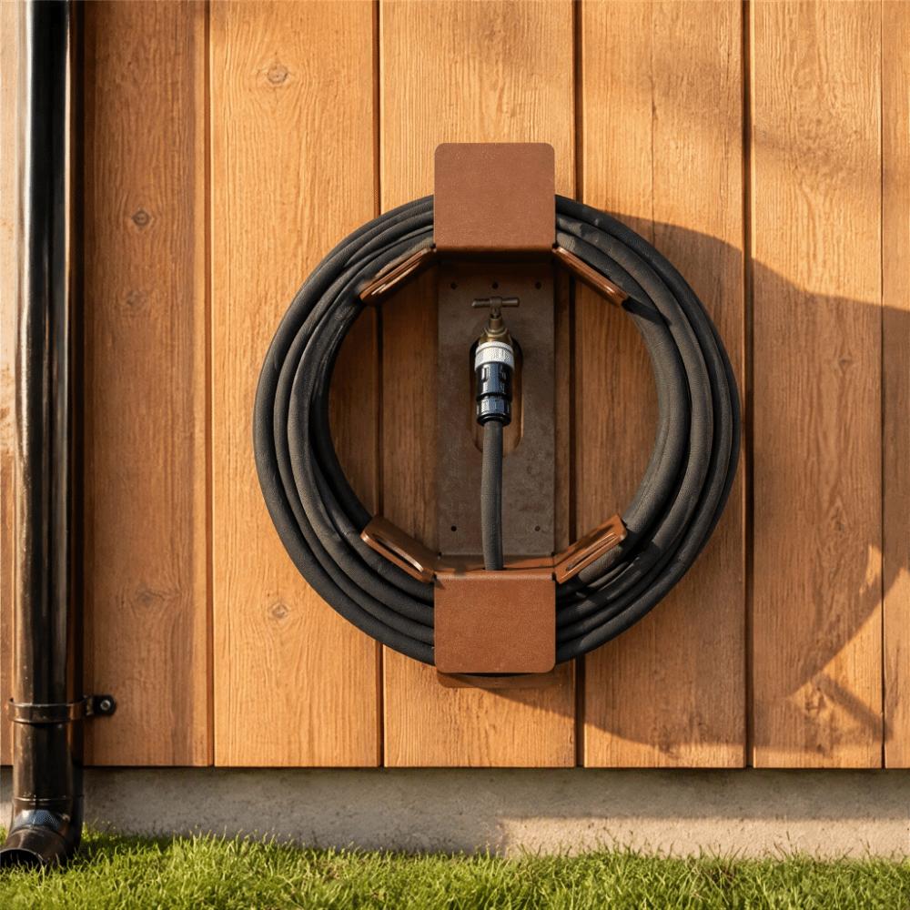 Rustproof Wall Mounted Hose Holder Sturdy Water Hose Organizer Garden Hose Hanger  Home