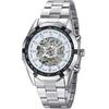 Best-Selling Men's Automatic Skeleton Watch, Stainless Steel Large Dial Luminous Design