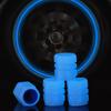 12pcs Luminous Tire Valve Caps Car Motorcycle Bicycle Wheel Tyre Hub Night Glowing Caps Tire Valve Stem Cover Fluorescent Decor Valve Stems 1