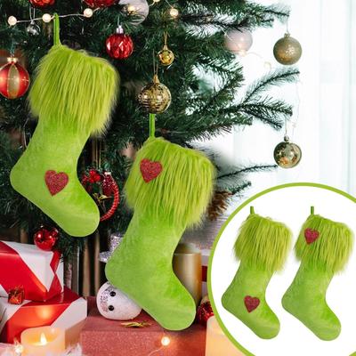 Long Hair Love Socks Ornaments Bedside Gift Storage Socks Holiday Decorations