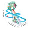 Electric Stair Climbing Toy, Dinosaur Track Sliding Toy Dino Slide Toy Dinosaur Escalator Toy Dino Musical Toy Gliding Track Toy with Music & Lights