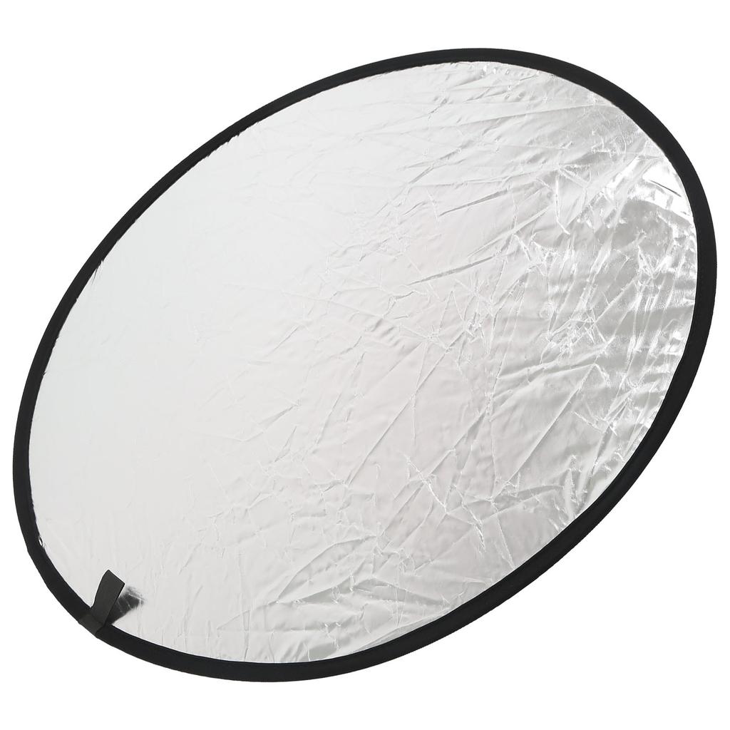 Silver White 2 In1 Reflector Portable Round Photography Light Reflector for Live Lighting