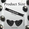 Death To My 20s Birthday Set Black Heart-Shaped Sunglasses Glasses Glitter Sash Farewell To The 20s Birthday Decor Photo Prop