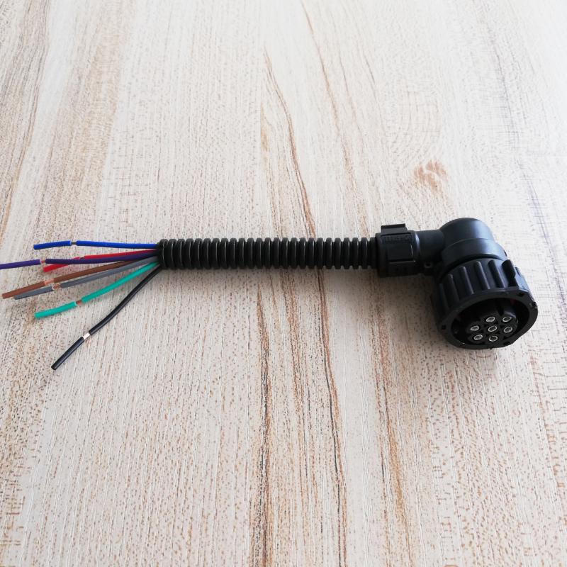 2Pcs 7 Pin Tail Light Socket Connector For Scania For Volvo Truck For Mercedes-benz Actros For IVECO Trailer 7Pin Wires Wiring