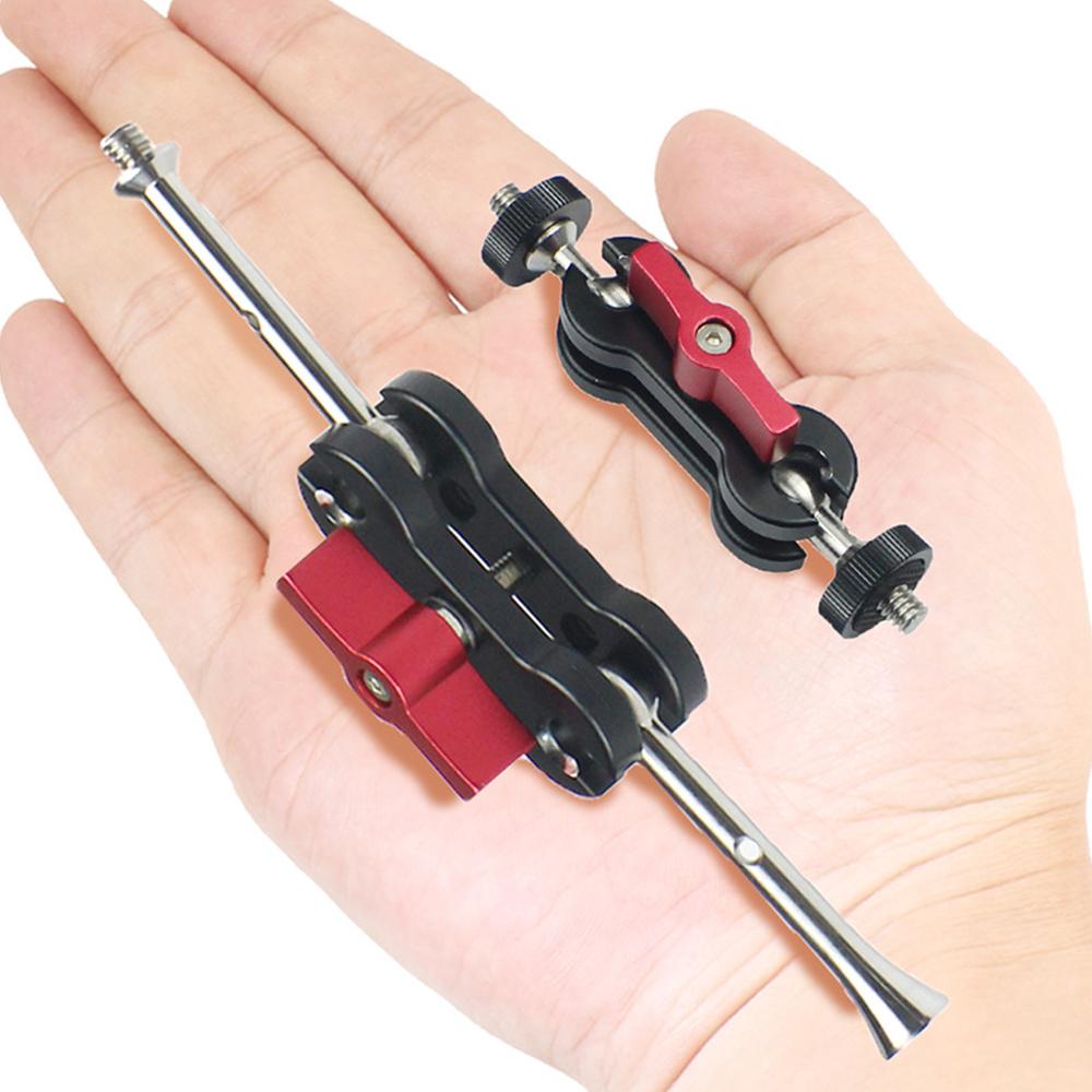 Brand New Articulating Magic Arm Dual Ballhead 1/4" Screw for DSLR Camera DV Monitor LED Video Light Tripod Live Hotshoe Bracket