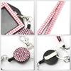 Necklace Strap Retractable Badge Reel Bling Crystal ID Card Holder  Office Supplies