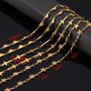 No Fade 1Meter Stainless Steel Gold Plated Embossed Link Chains DIY Women Men Necklaces Bracelets Jewelry Making Bags Chain Bulk