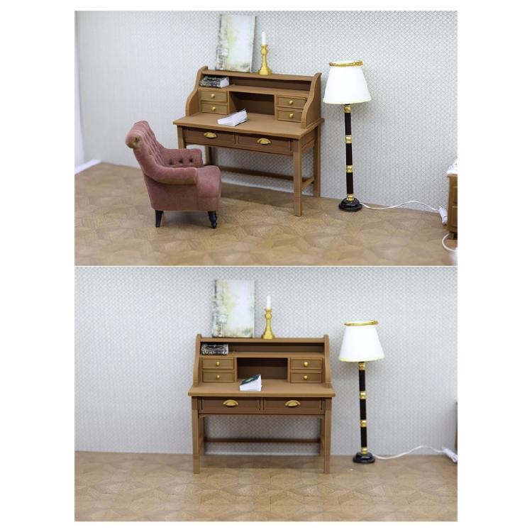 Realistic Mini Desk For Model Scene 1/12 Scale Design Plastic Crafting Essential Collectible Display Piece