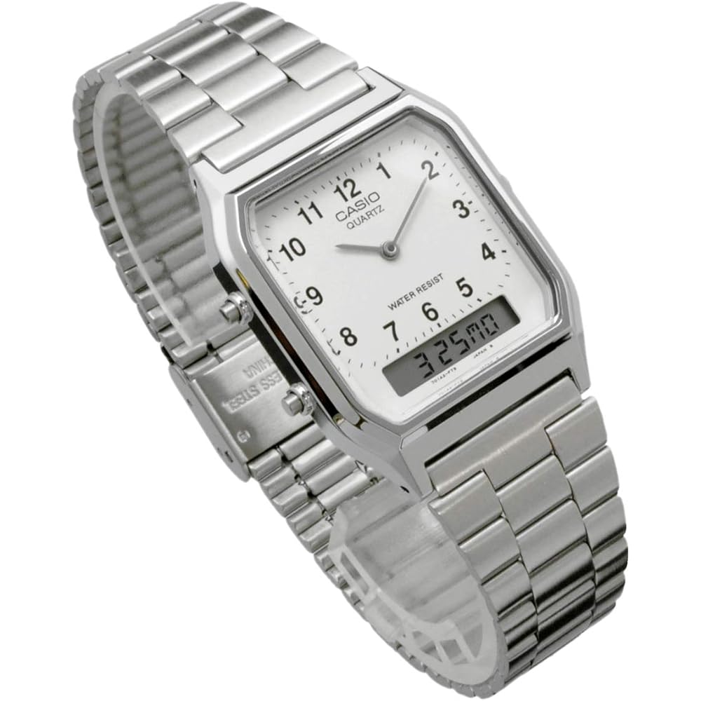 [Casio] CASIO Analog and Digital Quartz Men's Watch AQ-230A-7B Silver Overseas Model [Parallel Im...