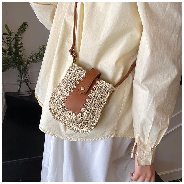 Niche Bags Women's 2025 New Summer Messenger Hand-woven Straw Bags Seaside Vacation Beach Bags