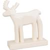 White Ceramic Reindeer Standing As a Decoration