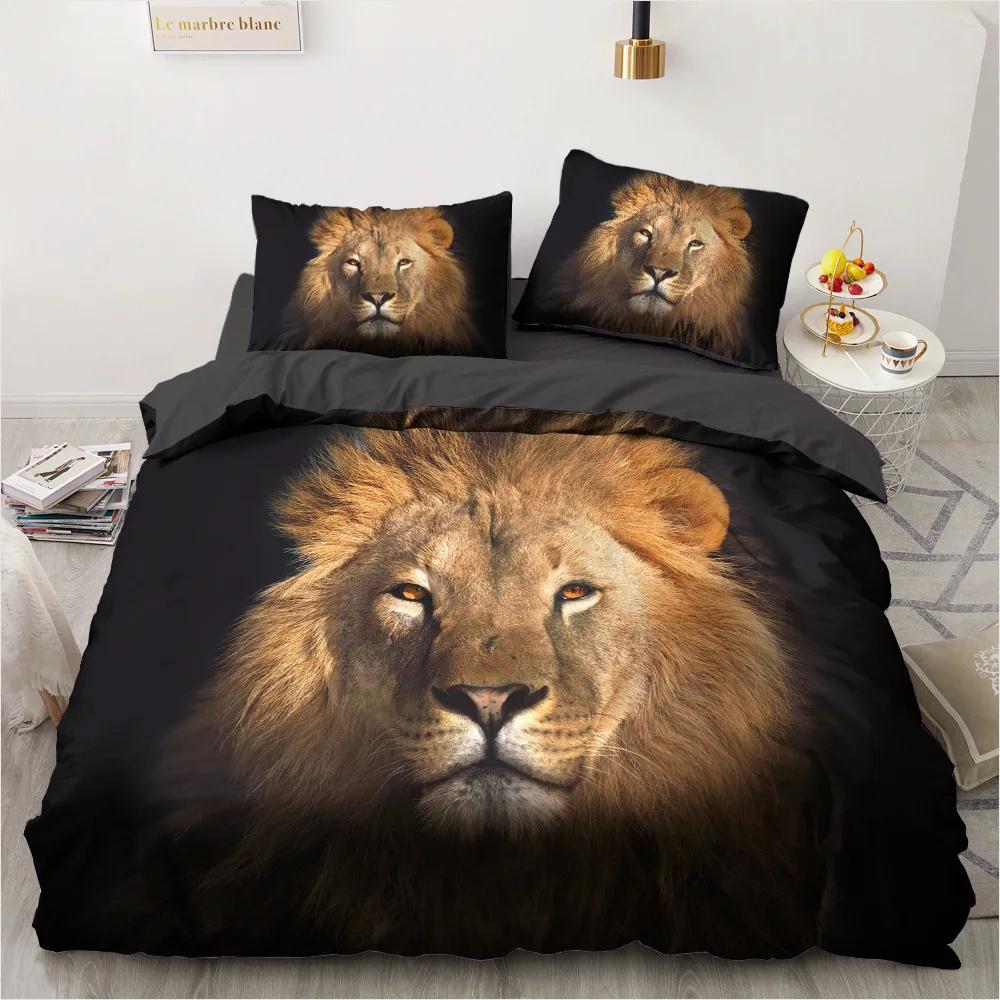 Print 3d King Size Bedding Set Home Textile Pet Cats,Dogs, Wolf Animal Duvet Cover Set Classic Black And White Bedding Set Hot