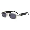 3590 Stylish Metal Square Sunglasses with Wide Arms, UV400 Protection, Fashion Retro Shades for Men Women, Outdoor Style 509331