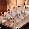 6pcs Sets Iceberg Bottom Wine Glass Creative Baijiu Cup Transparent Liquor Cup Drinkware Shot Glass Bar Exquisite Wine Glasses