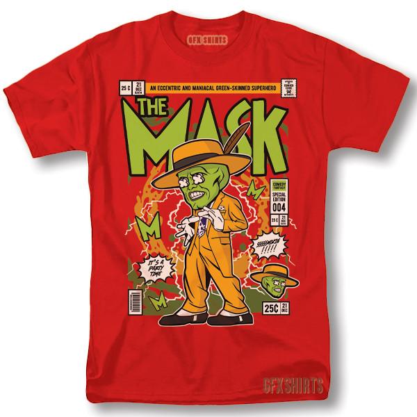 The Mask Shirt Funko Jim Carey Movie Classic Vintage Graphic Design T-Shirt