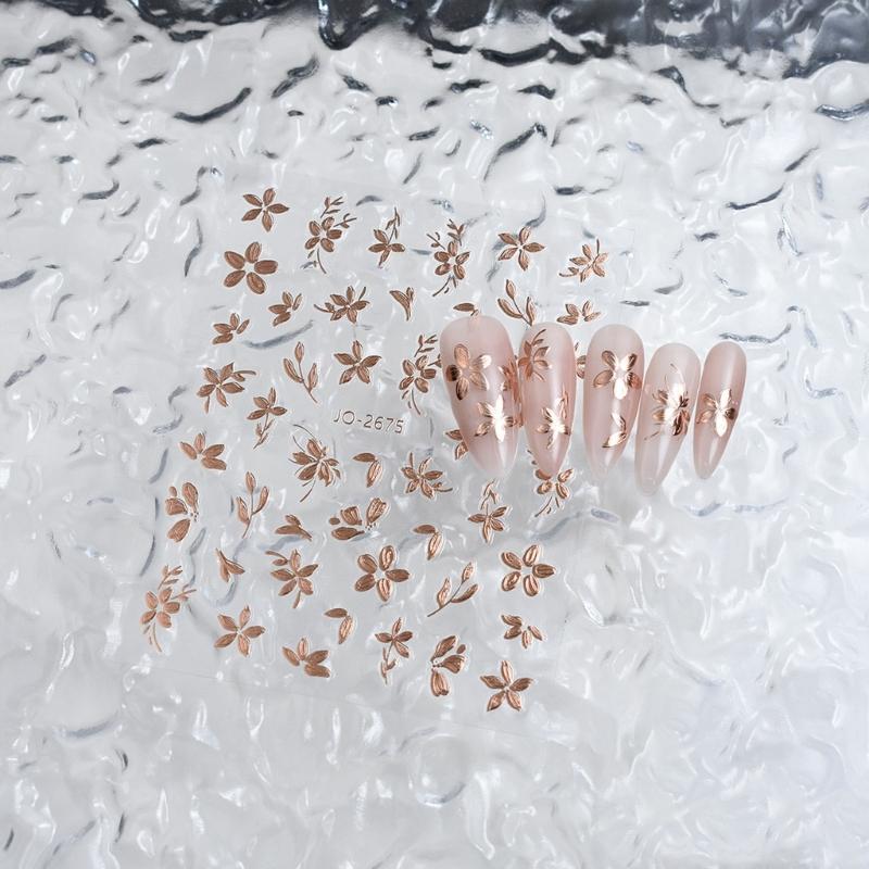 Flower Nail Art Stickers Decals,Nail Supplies Adhesive Nail Decals Nail Art Designs Stickers Manicure Accessories Gifts