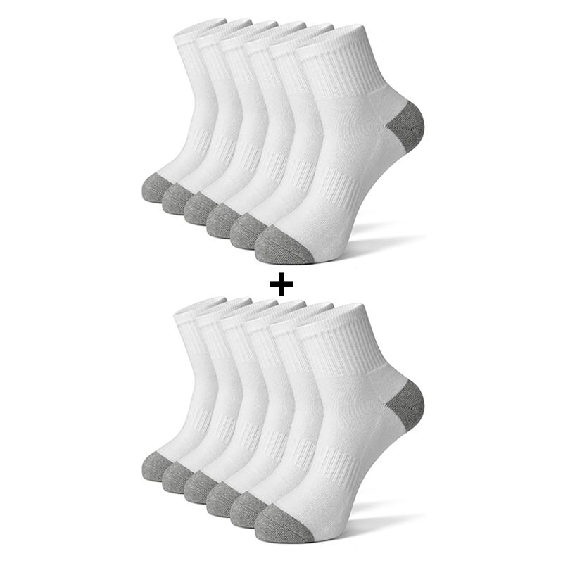 6/12 Paar Herren Baumwolle Laufsocken Crew Socken Mittelhoch Hochwertig Lässig Atmungsaktiv Sportsocken Für Männer und Frauen Weiche Socke