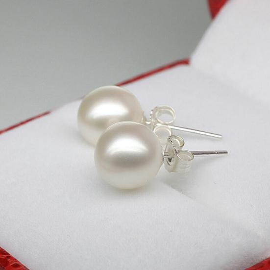 Ear Ring White Beautiful Women Fashion Faux Pearl Ear Stud for Wedding