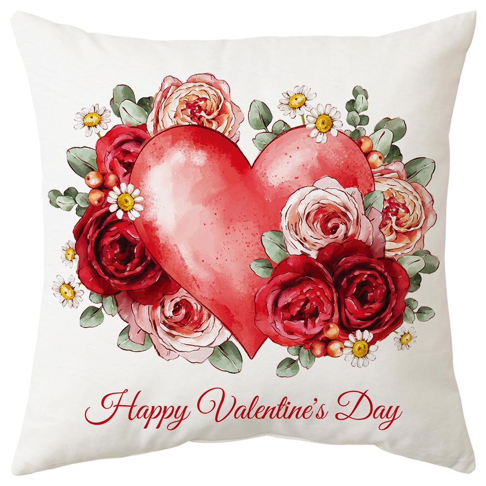 New Nordic Pink Valentine's Day Gift Love Cartoon Car Pillow Waist Support Sofa Cushion