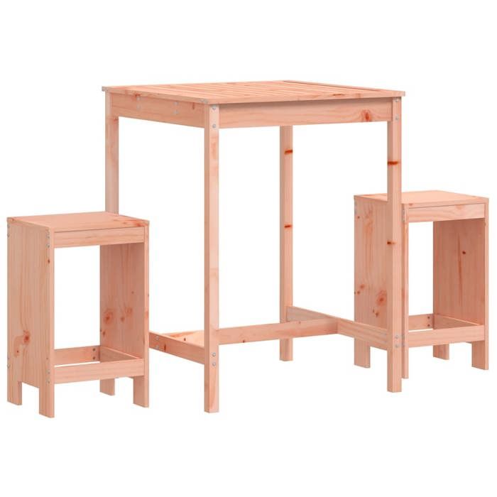 VidaXL 3 Piece Garden Bar Set Solid Douglas Fir Wood, Pub Set, Patio Bar Set, Table Set 3157738