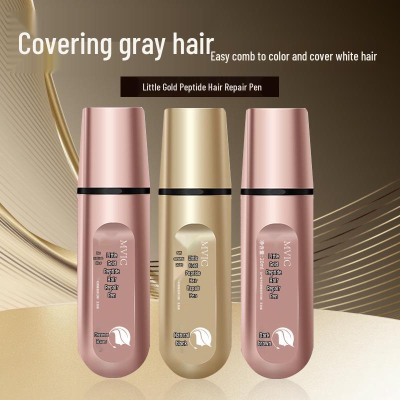 MVIC Peptide Hair Repair Touch-Up Comb - Convenient Gray Coverage, Disposable Color Pen