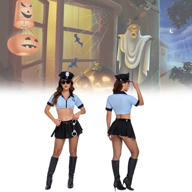 Costume Police Sexy For Women Halloween Roleplay Cop Uniform Outfit Lingerie