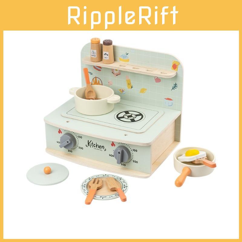 Wooden Mini Simulation Kitchen Utensil Set Children Toys For Imaginative Role Play