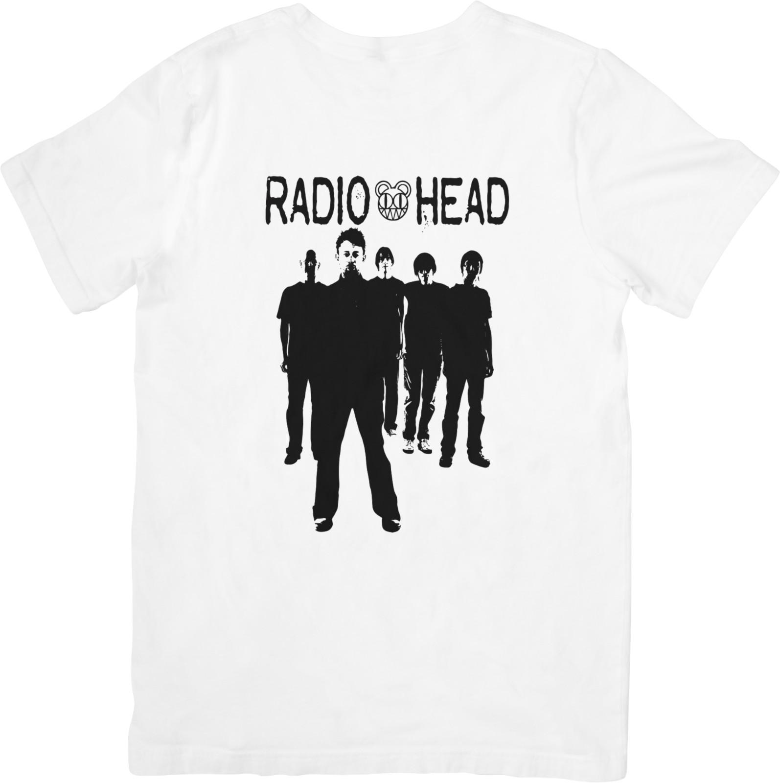 Radiohead Music Fit for Men  Women Quality Cotton T-Shirt White. S