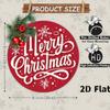 Heavy Duty Vintage Iron Wall Art Merry Christmas Round Metal Sign Snowflake Design Indoor Outdoor Holiday Decoration Home Office Decor
