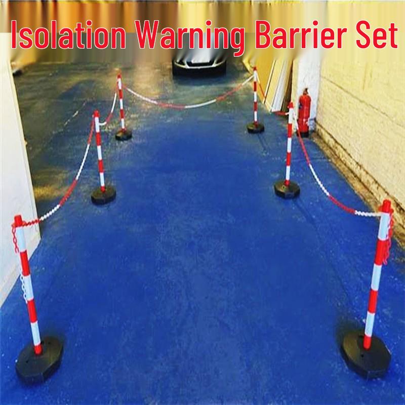 Plastic Warning Post Chain for Construction Site Fence with Isolation Barrier and Caution Tape