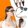 Band Holder Reading Glasses Chain Sunglasses String Rope Eyewear Chain PU Leather Eyeglasses Strap