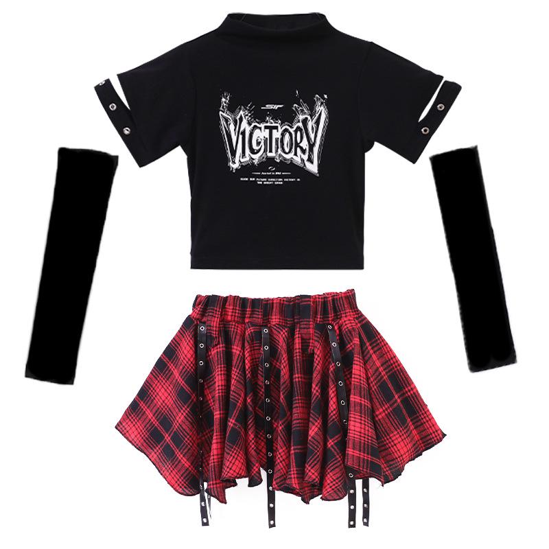 Girls' Trendy Street Jazz Dance Performance Costume for Kids
