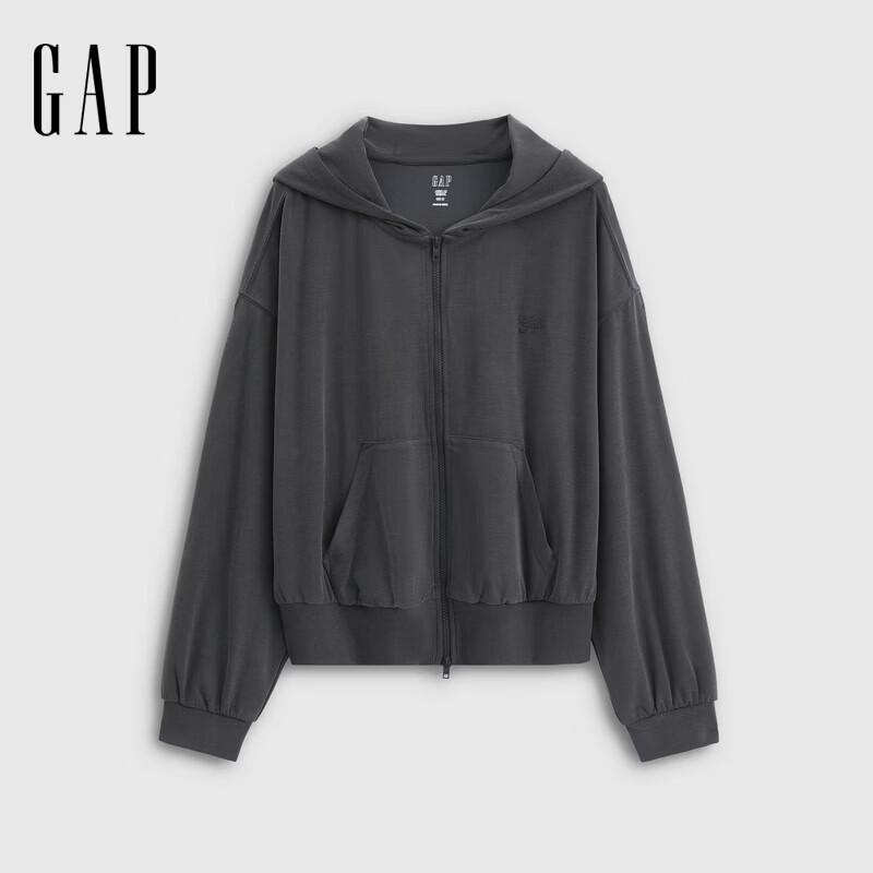 GAP Women s Floral Logo Embroidered Loose Hoodie 175/96A