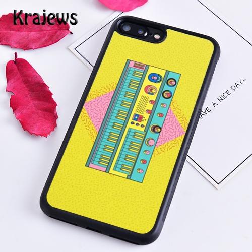 Krajews Vintage Synth Synthesizer Moog Phone Case For iPhone 17 Air 16 15 14 Plus 11 12 13 Pro Max Cover Coque