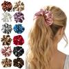 Solid Color Hair Ties for Dating Satin Scrunchies, High Elasticity Women Girls, Non Slip Band, Premium Elegant Look Ponytail Holder, Styling