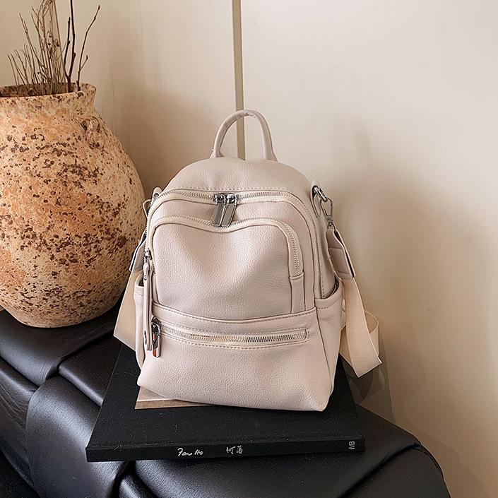 Simple and Fashionable Backpack Women's New Casual Handbag Popular Travel Small Backpack