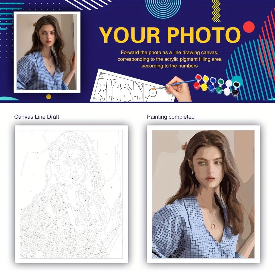 [Customized] Photo Custom Picture with Numbers Kits From Photo Acrylic Painting Kit for Home Decor, Gifts for Valentine's Day,  Birthday Without Frame