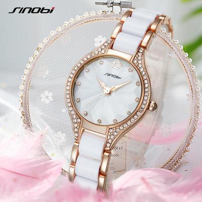 Elegante Modeuhren Damen Luxusuhr Damen Golden Diamond Quarz Armbanduhr Geschenke für Frauen