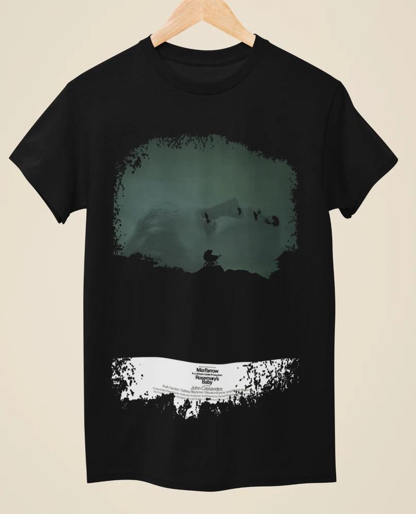 Rosemarys Baby Movie Poster Inspired Unisex Black TShirt S