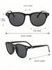 6PCS Mixed Set Fashion Glasses Large Square Frame Stylish Glasses Oval Frame Simple Glasses Unisex Suitable for Daily Wear