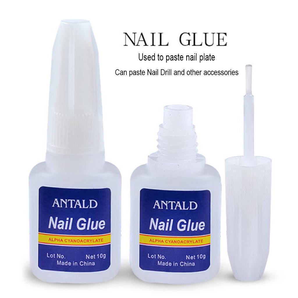 Nail Supplies  Nail Glue With Brush Glue Nail Fake Adhesive 30ML 3PC