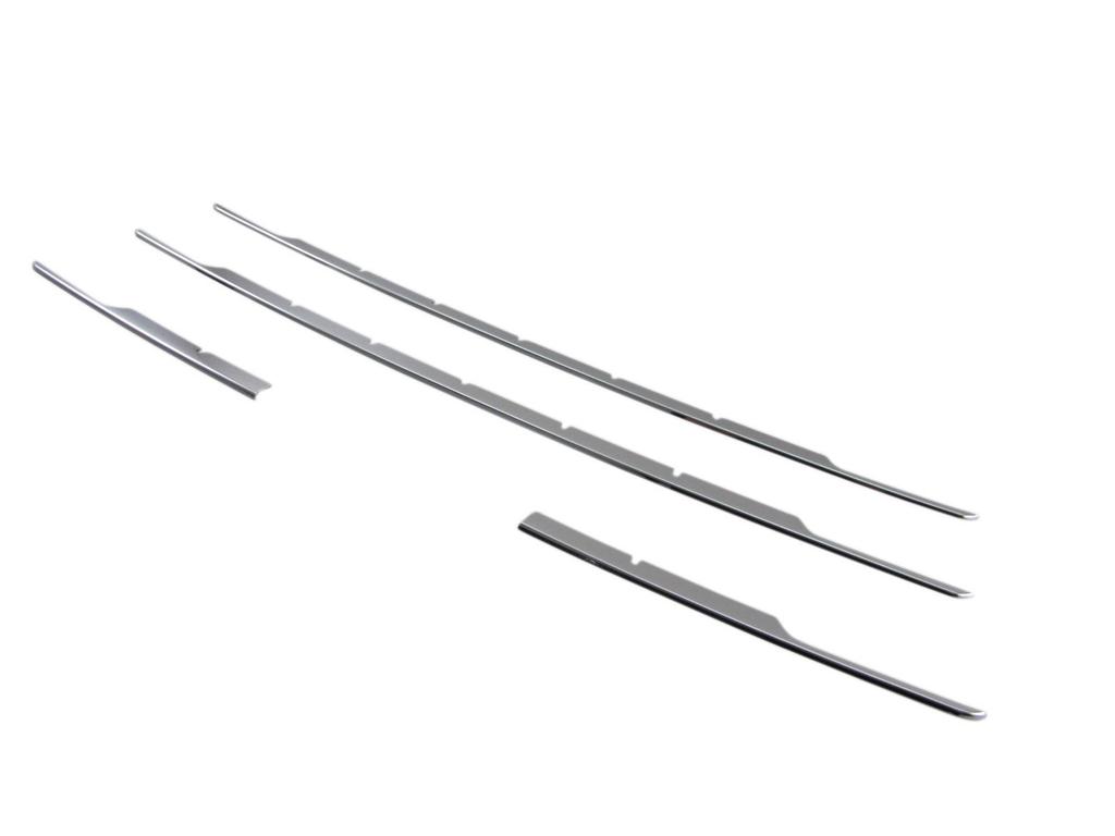 BRIGHTZ Liteace Truck 402 412 Super Mirror Stainless Steel Plated Front Bumper Moulding 4PC Front Grill Moulding Lower Grill Moulding S402U S412U S402