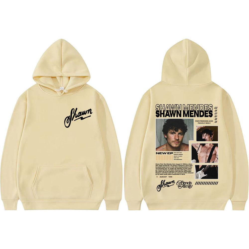 Singer Shawn Mendes Album Tour 2025 Merch Hoodie Men's Clothing Harajuku Street Retro Gothic Sweatshirt Casual Oversized Hoodies